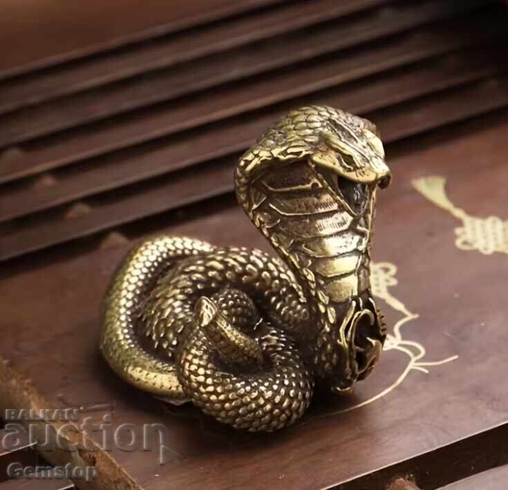 БЗЦ!61 гр стилизирана бронзова фигура кралска кобра от 1ст! с цена € 3.50 | 6.85 лв.