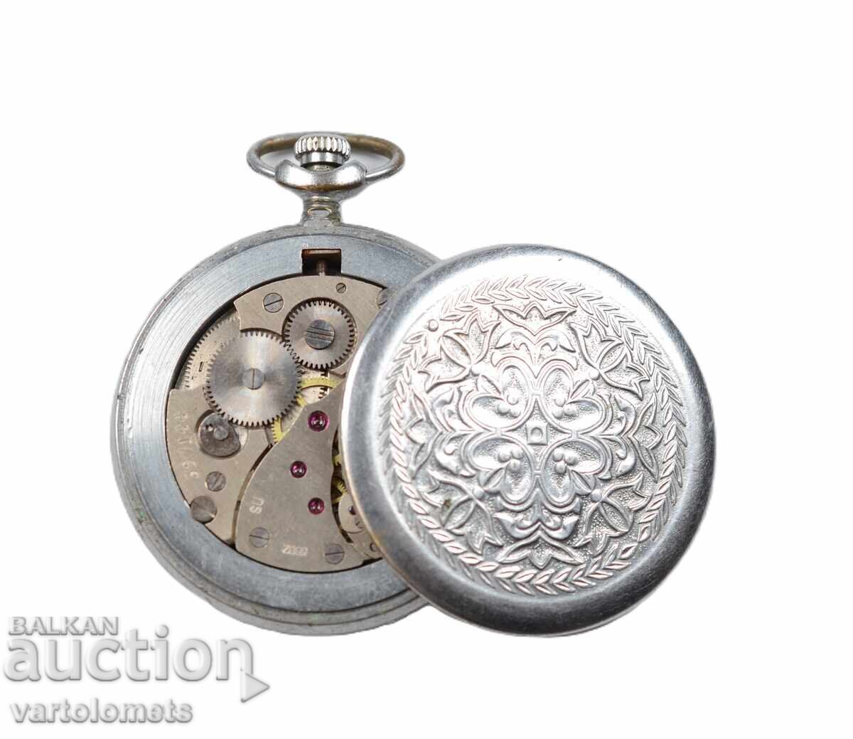 Pocket watch MOLNIJA USSR with cover - not working - 7