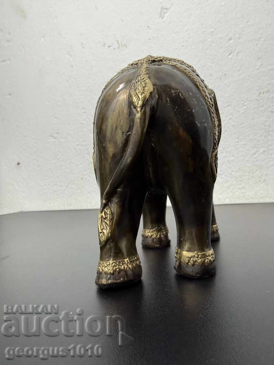 Бронзова статуетка на слон №7987 - 5