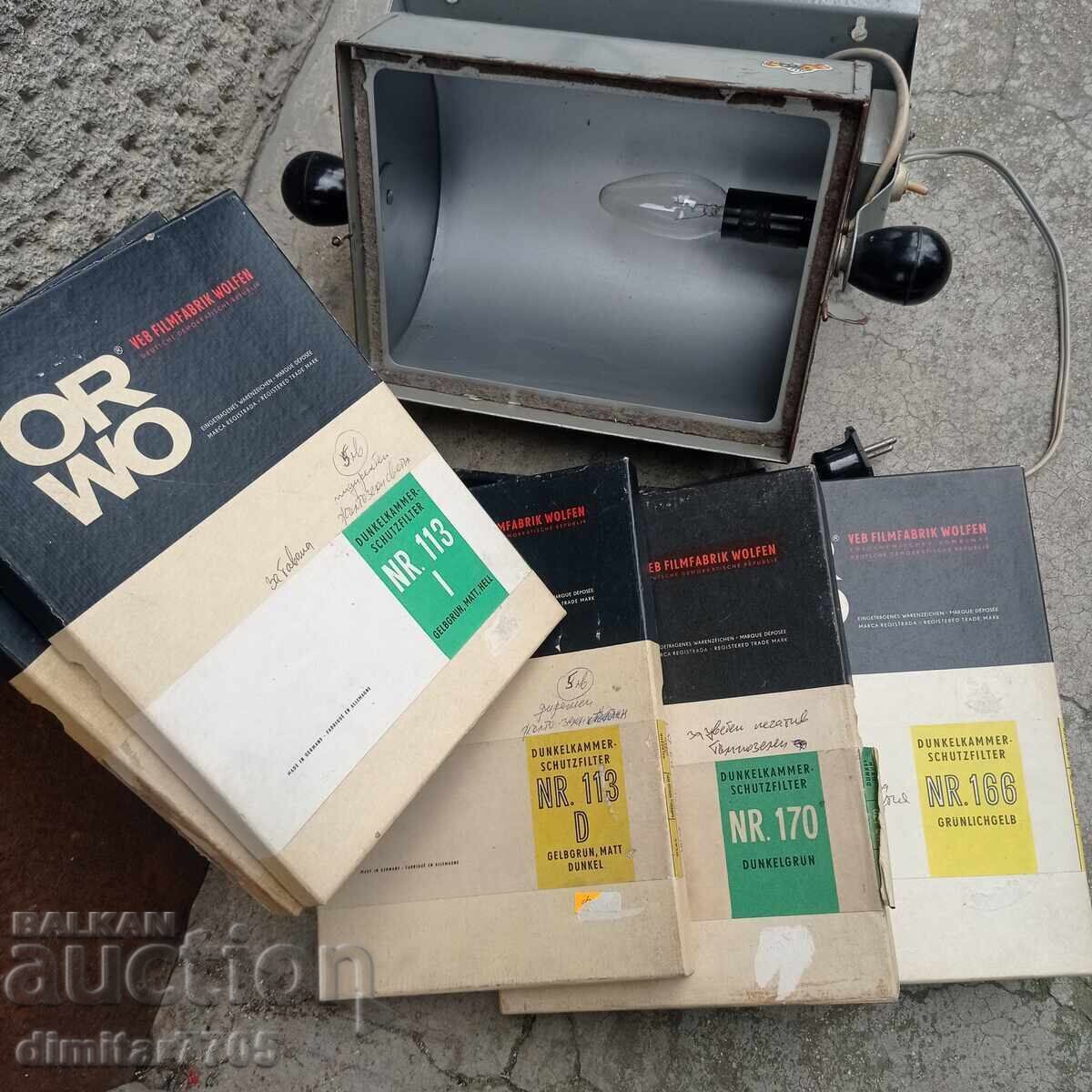 Σετ σκοτεινού θαλάμου ORWO – Λάμπα + 7 φίλτρα (18/24) Σετ σκοτεινού θαλάμου ORWO – Λάμπα + 7 φίλτρα (18/24)