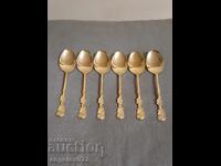 6 τεμάχια κουταλιών με επίχρυσο ROSTFRITT STAL