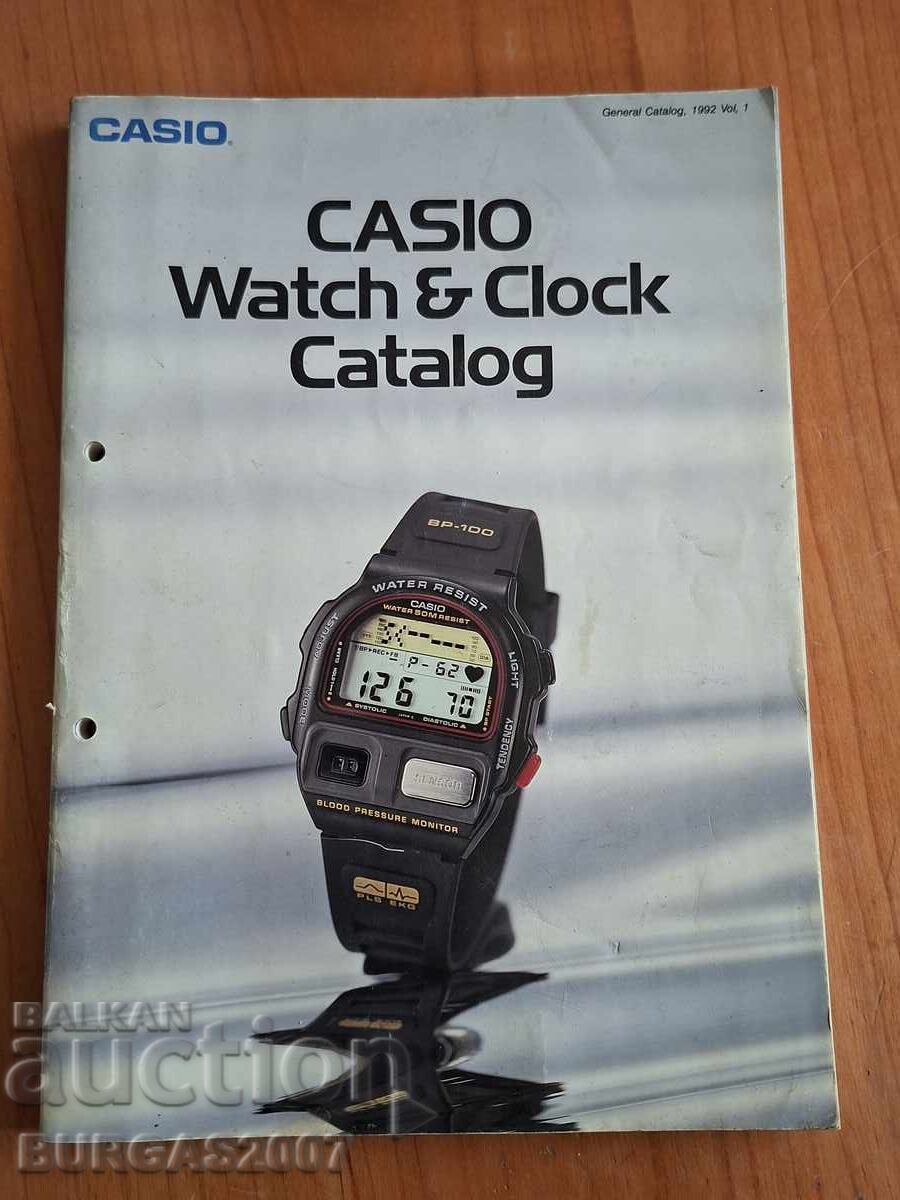 Catalog mare de ceasuri CASIO, 1992, 158 pagini