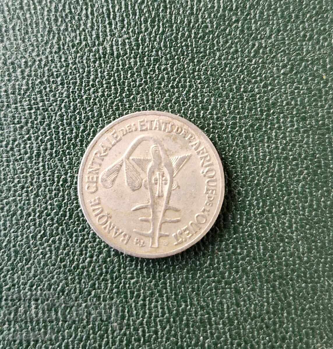 Зап.  Африка  50  франк    1972 с цена € 0.70 | 1.37 лв.