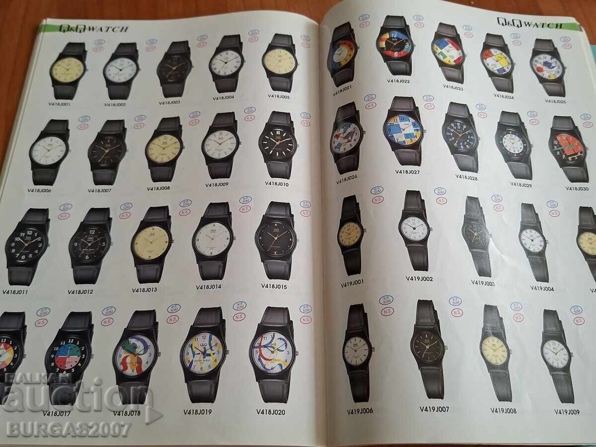 Livrarea Catalog mare de ceasuri Q&Q, 1998, Made in Japan
