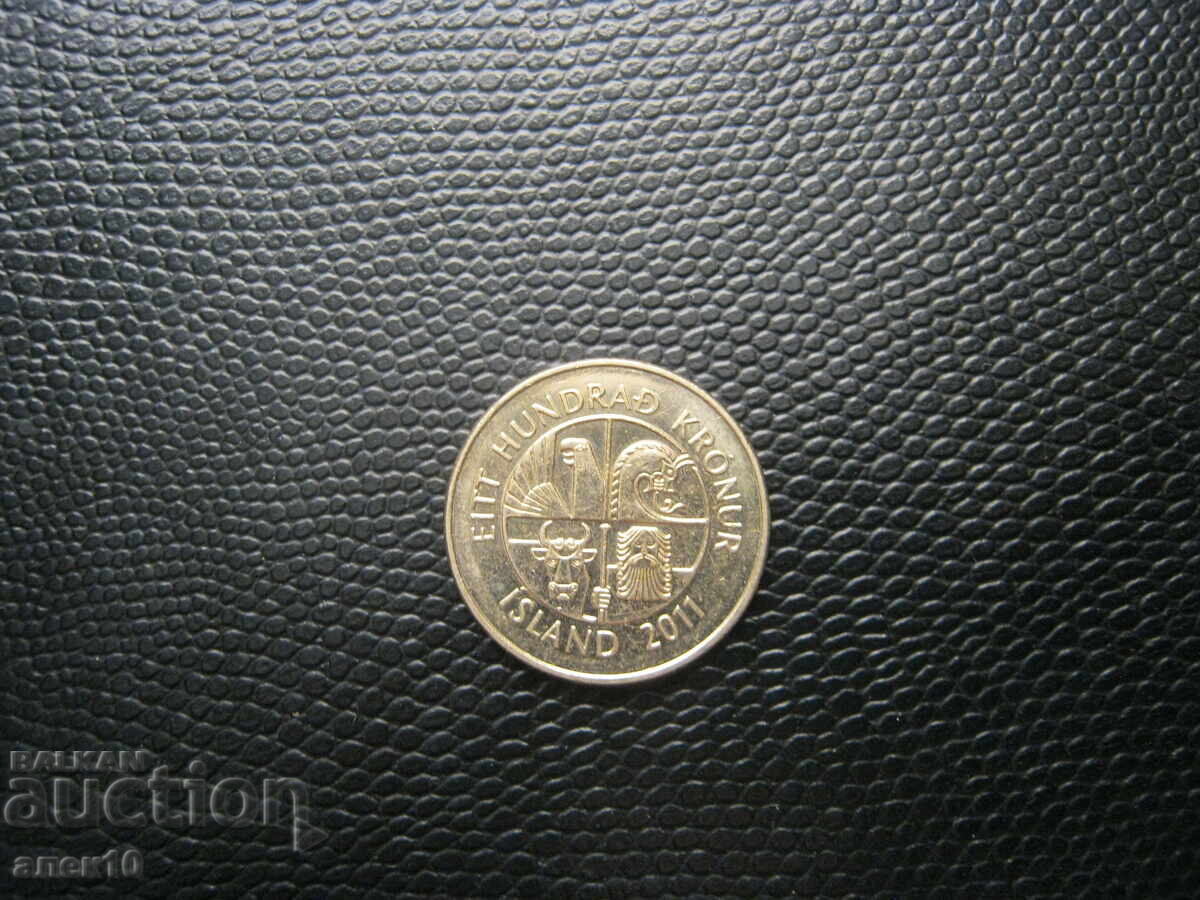 Islanda 100 de coroane 2011 cu preț € 0.90 | 1.76 BGN