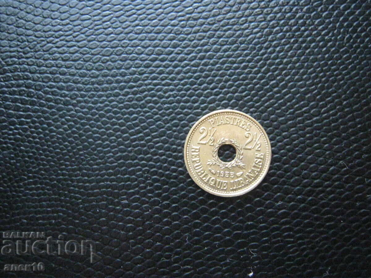 Liban 2 1/2 piastri 1955