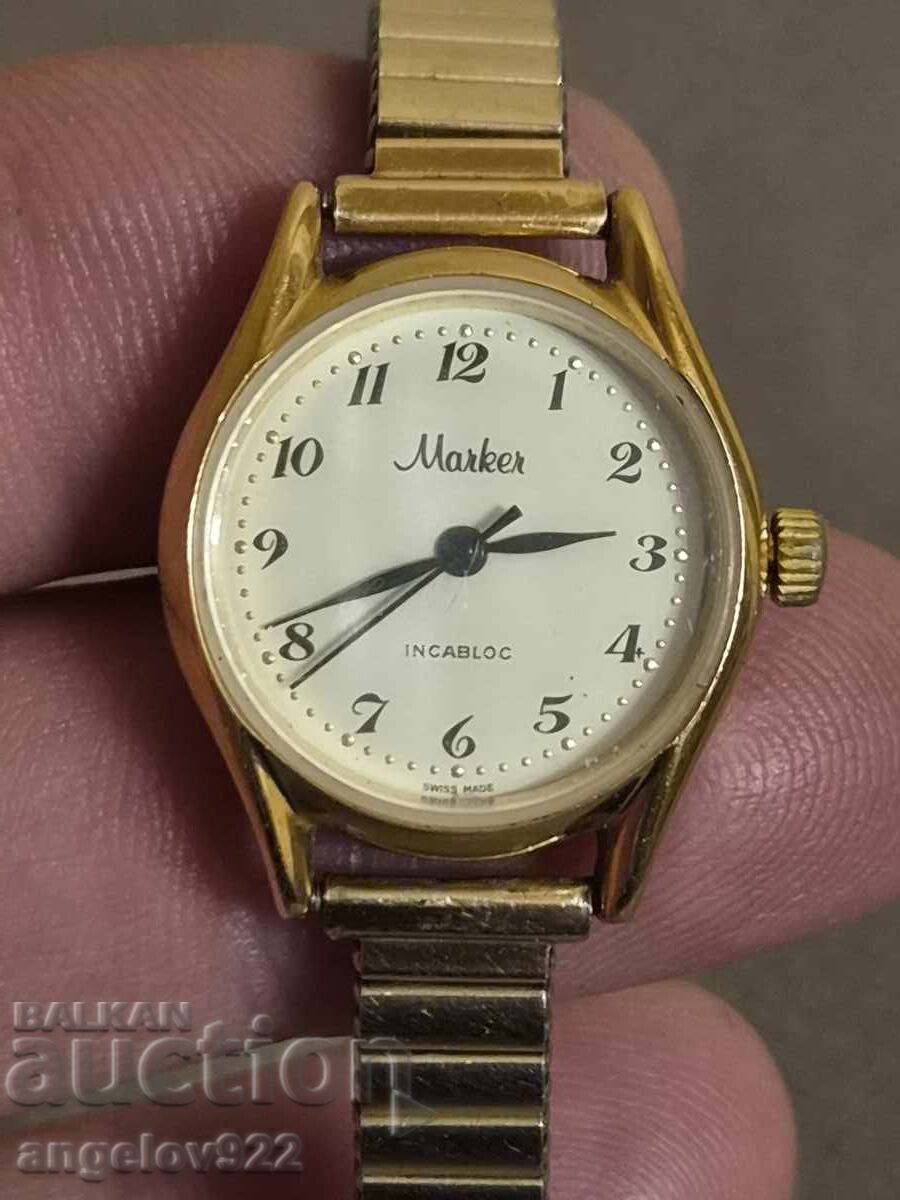 Ελβετικό γυναικείο ρολόι MARKER ΛΕΙΤΟΥΡΓΙΚΟ με τιμή € 0.01 | 0.02 BGN