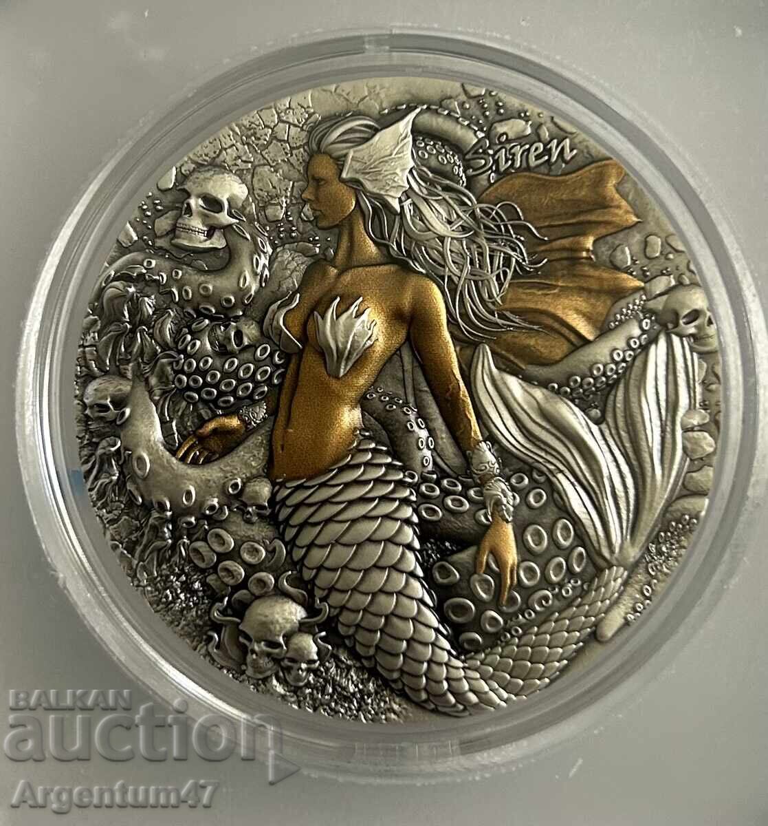 Livrarea ARGINT 2 OZ CAMERUN - SIRENĂ Livrarea ARGINT 2 OZ CAMERUN - SIRENĂ