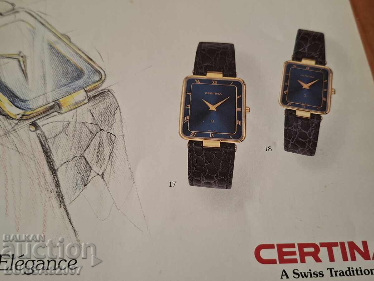 Livrarea Veche broșură cu ceasuri CERTINA