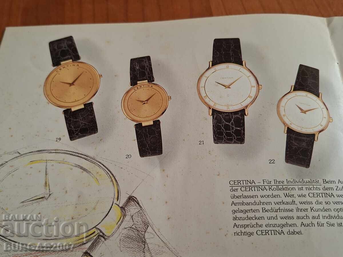 Veche broșură cu ceasuri CERTINA - 5