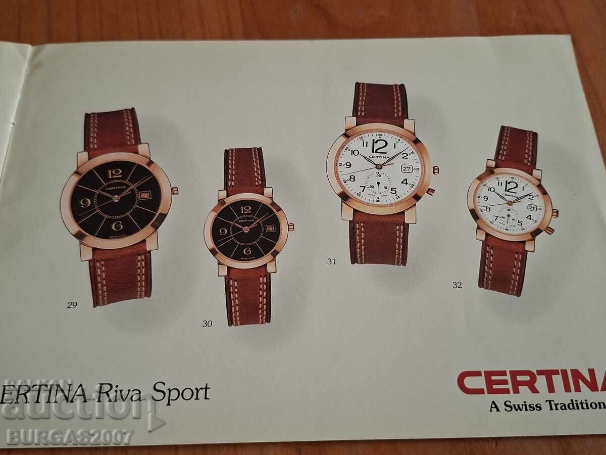 Veche broșură cu ceasuri CERTINA - 6