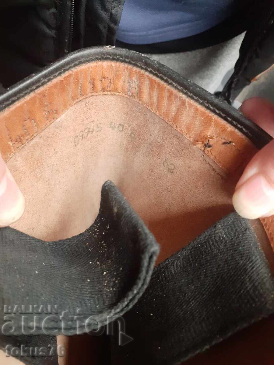 Παλιά γερμανικά στρατιωτικά δερμάτινα αρβύλες στολή Γερμανία - 7