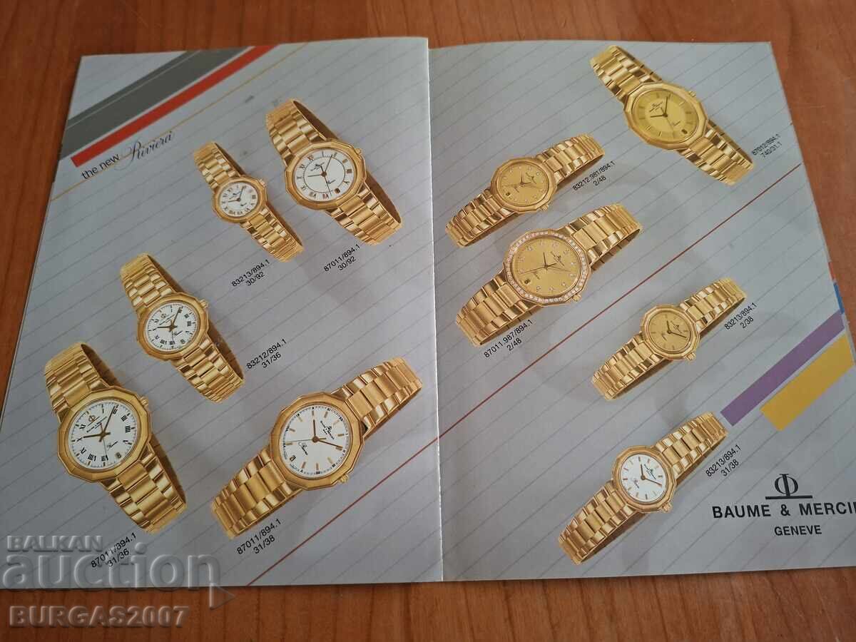 Livrarea Veche broșură ceasuri BAUME&MERCIER Livrarea Veche broșură ceasuri BAUME&MERCIER