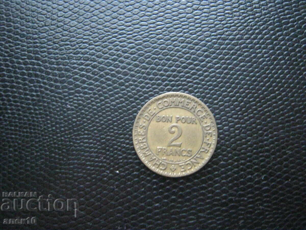 Franța 2 franci 1925 cu preț € 0.35 | 0.68 BGN