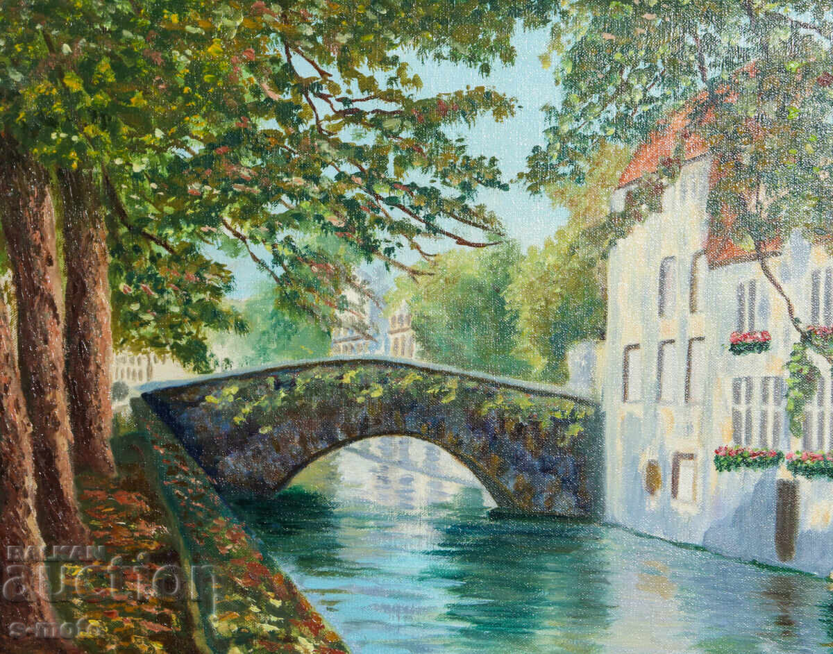 Доставка на Картина маслени бои градски пейзаж