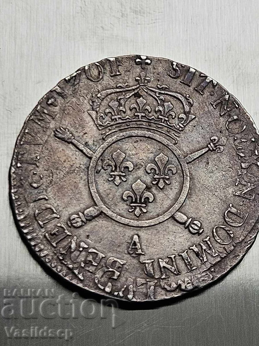 Παράδοση 1/2 Ecu Γαλλία 1701 A UNC διπλή κοπή