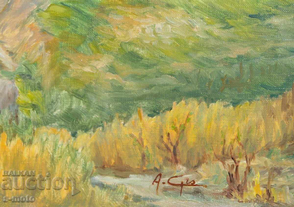 Έργο ζωγραφικής με λάδι, τοπίο - 5 Έργο ζωγραφικής με λάδι, τοπίο - 5