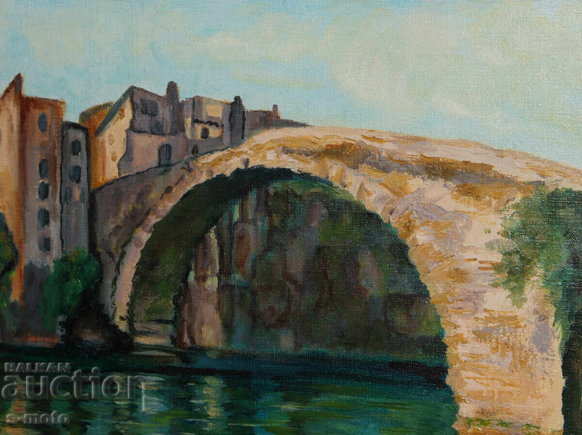 Delivery of Oil painting, cityscape