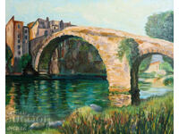 Картина маслени бои градски пейзаж