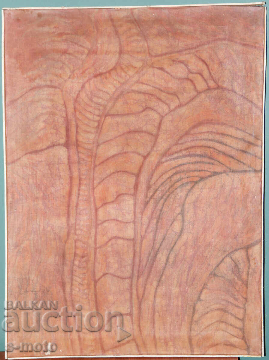 Licitație Pictură compoziție abstractă acuarelă batik