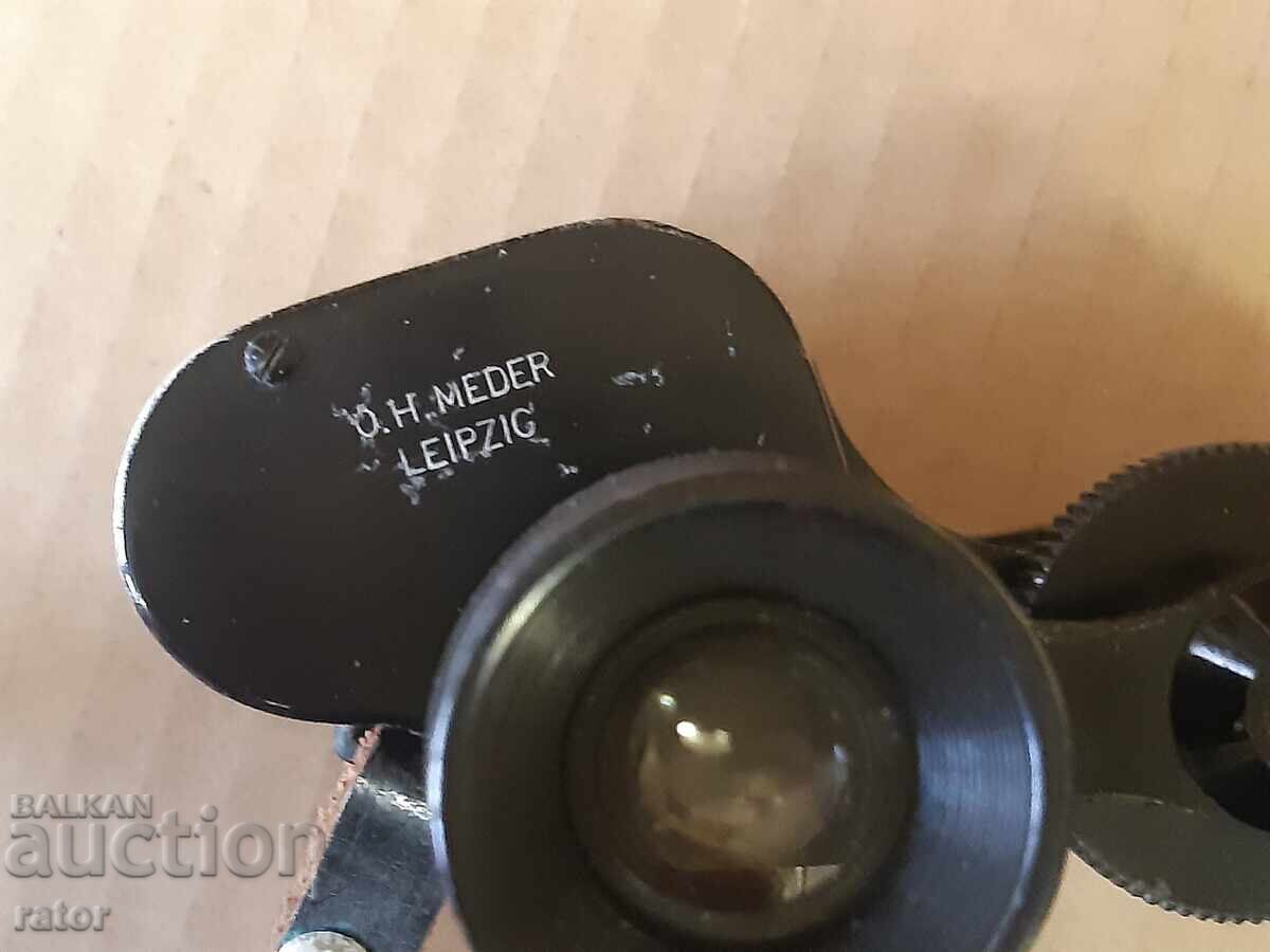 Δημοπρασία Στρατιωτικό κιάλι O H MEDER - Γερμανία με δερμάτινη θήκη