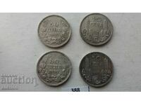 50 LEVA 1930 ȘI 1934 - ARGINT BORIS 3 4 bucăți