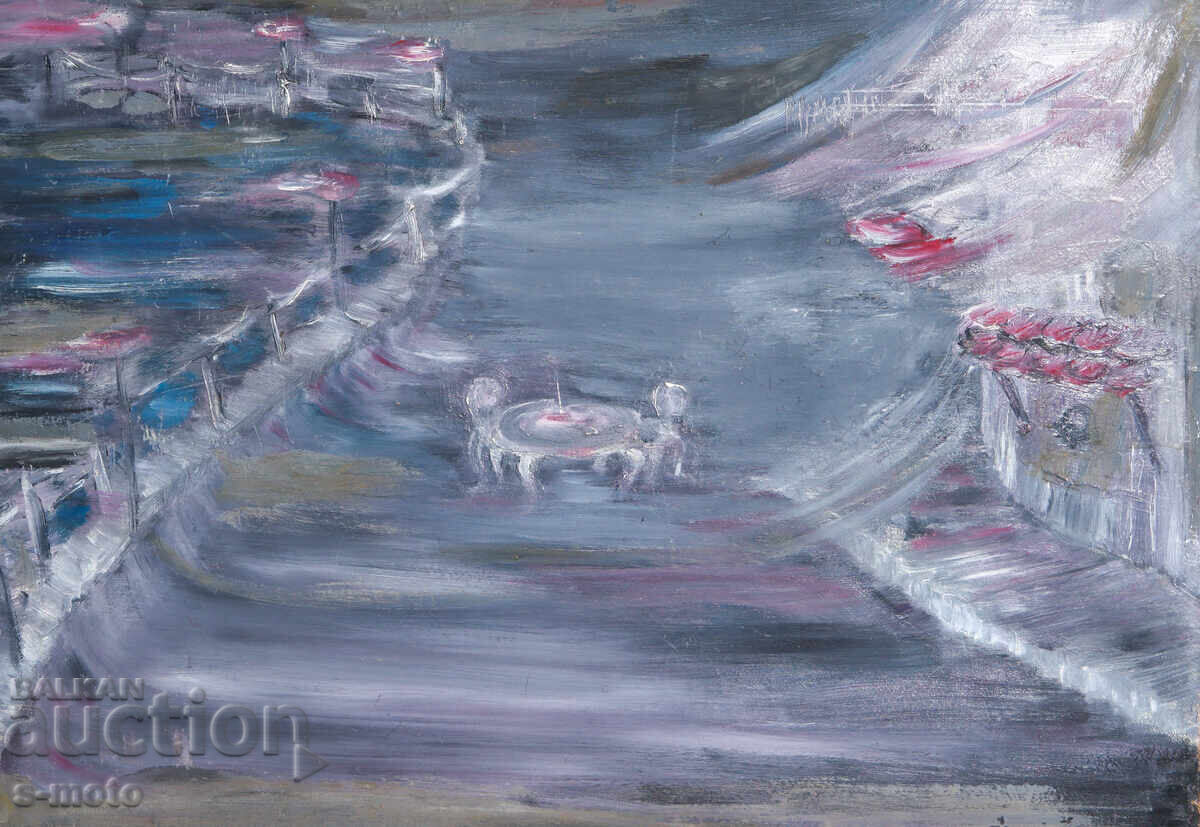 Картина маслени бои градски пейзаж Картина маслени бои градски пейзаж