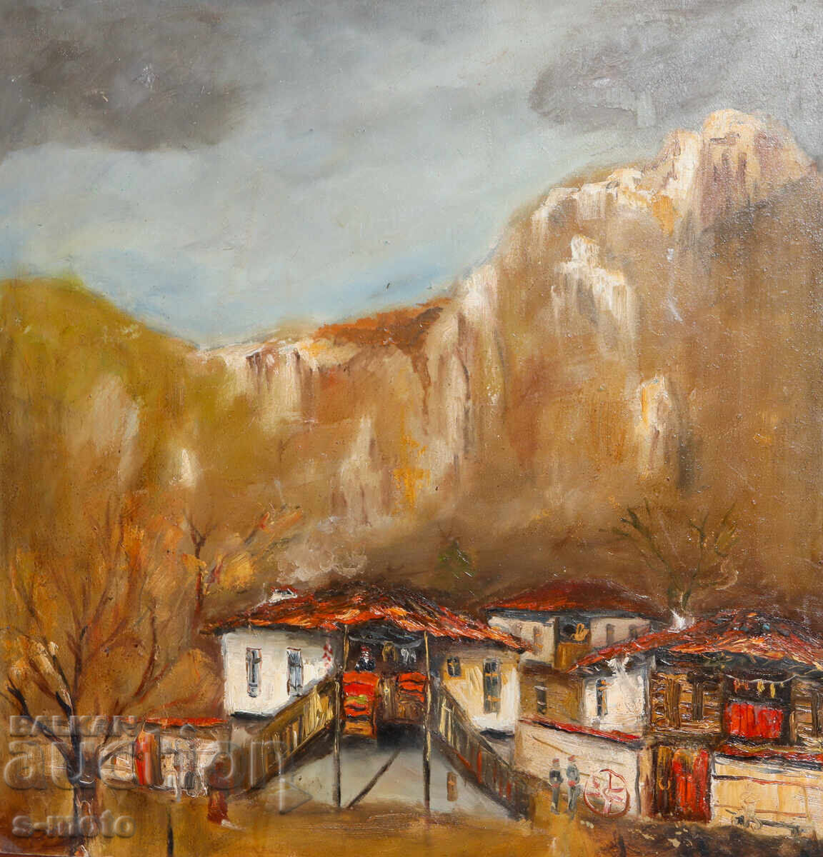 Oil painting, rural landscape