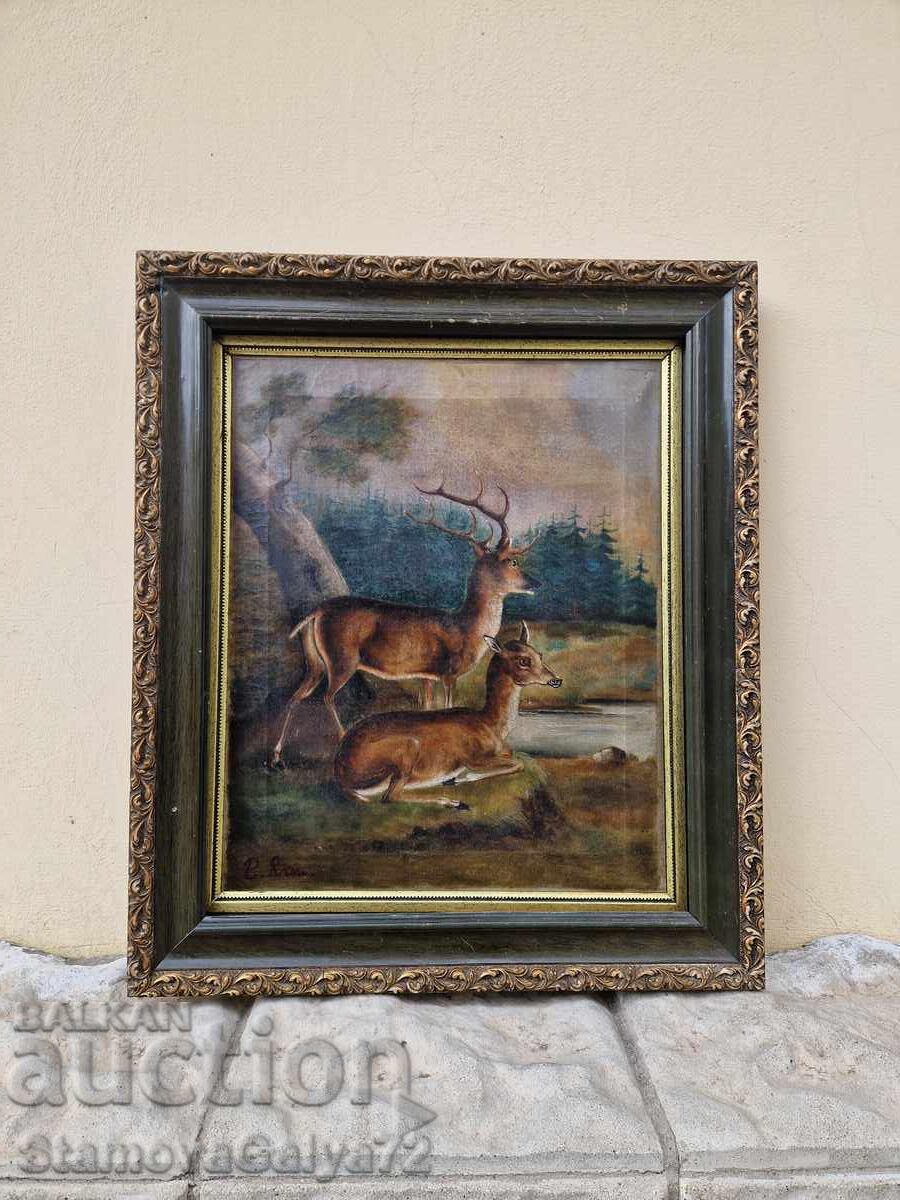 Foarte veche, unică, pictură antică, ulei pe pânză Foarte veche, unică, pictură antică, ulei pe pânză