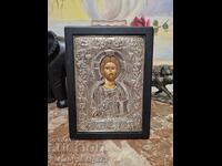Прекрасна антикварна сребърна икона със сертификат