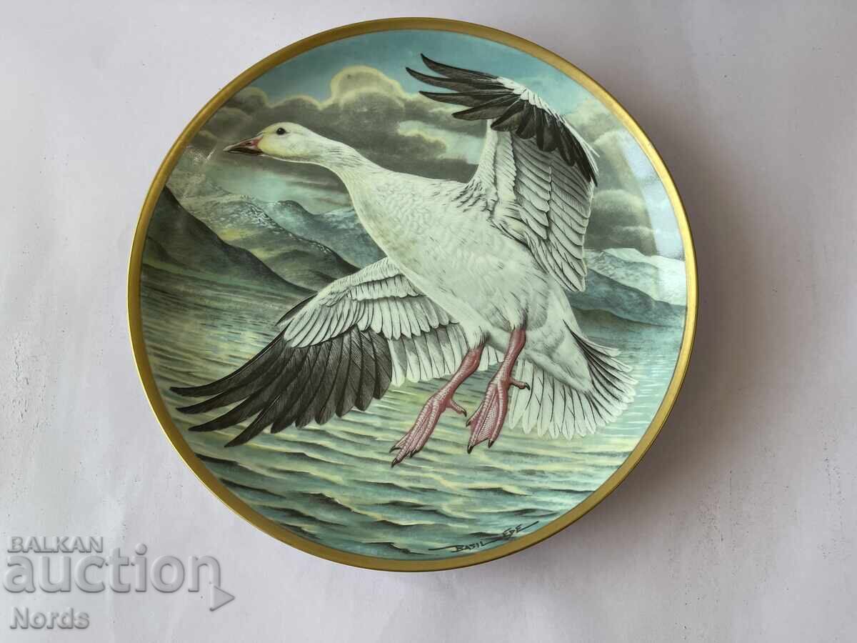 Auction Beautiful Snow Goose Plate Auction Beautiful Snow Goose Plate