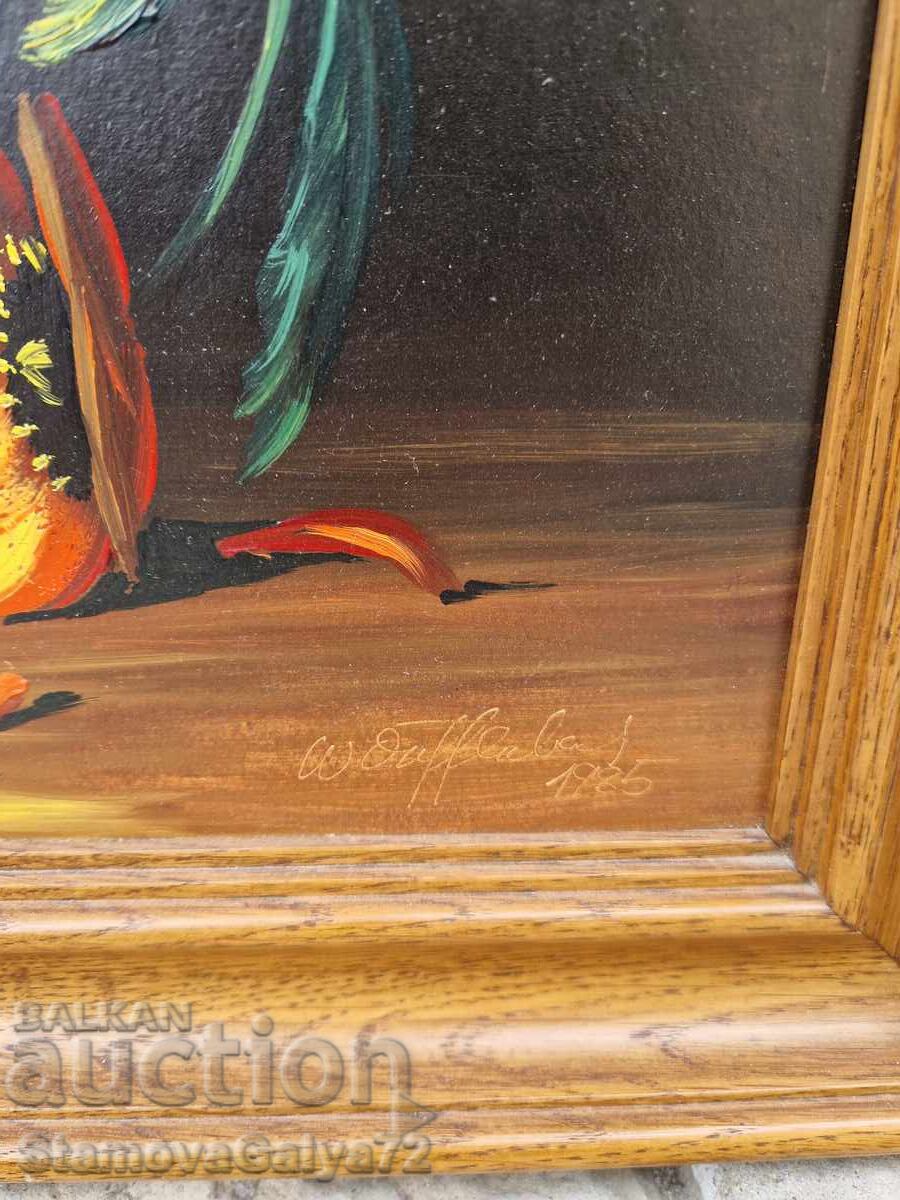 Φανταστική αντίκα γερμανικός πίνακας λαδομπογιά φαζέρ - 6