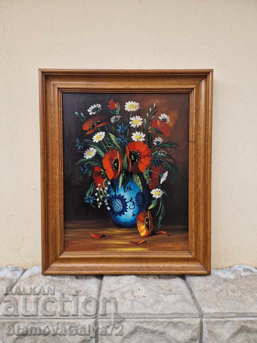 Φανταστική αντίκα γερμανικός πίνακας λαδομπογιά φαζέρ