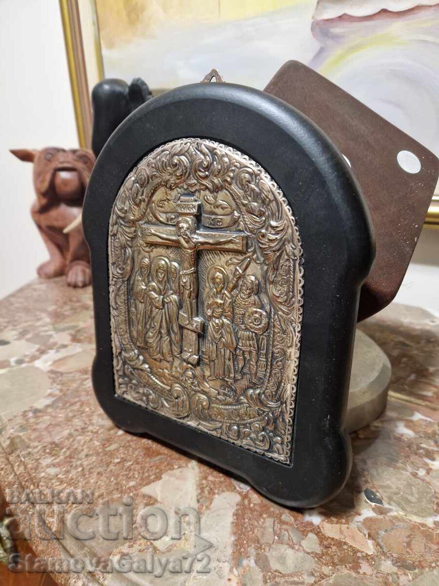 Excelentă icoană antică de argint cu certificat - 5