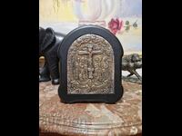 Εξαιρετική αντίκα ασημένια εικόνα με πιστοποιητικό