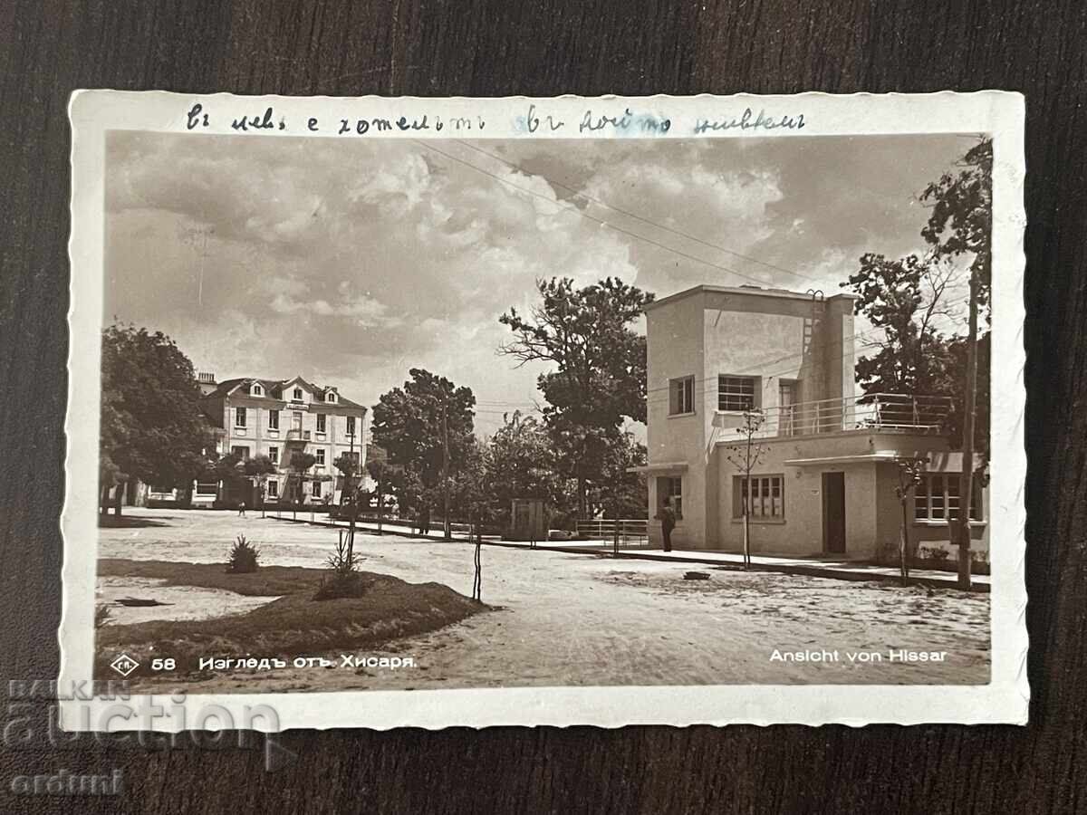 57020 Regatul Bulgariei carte poștală vedere generală Hissar 1936