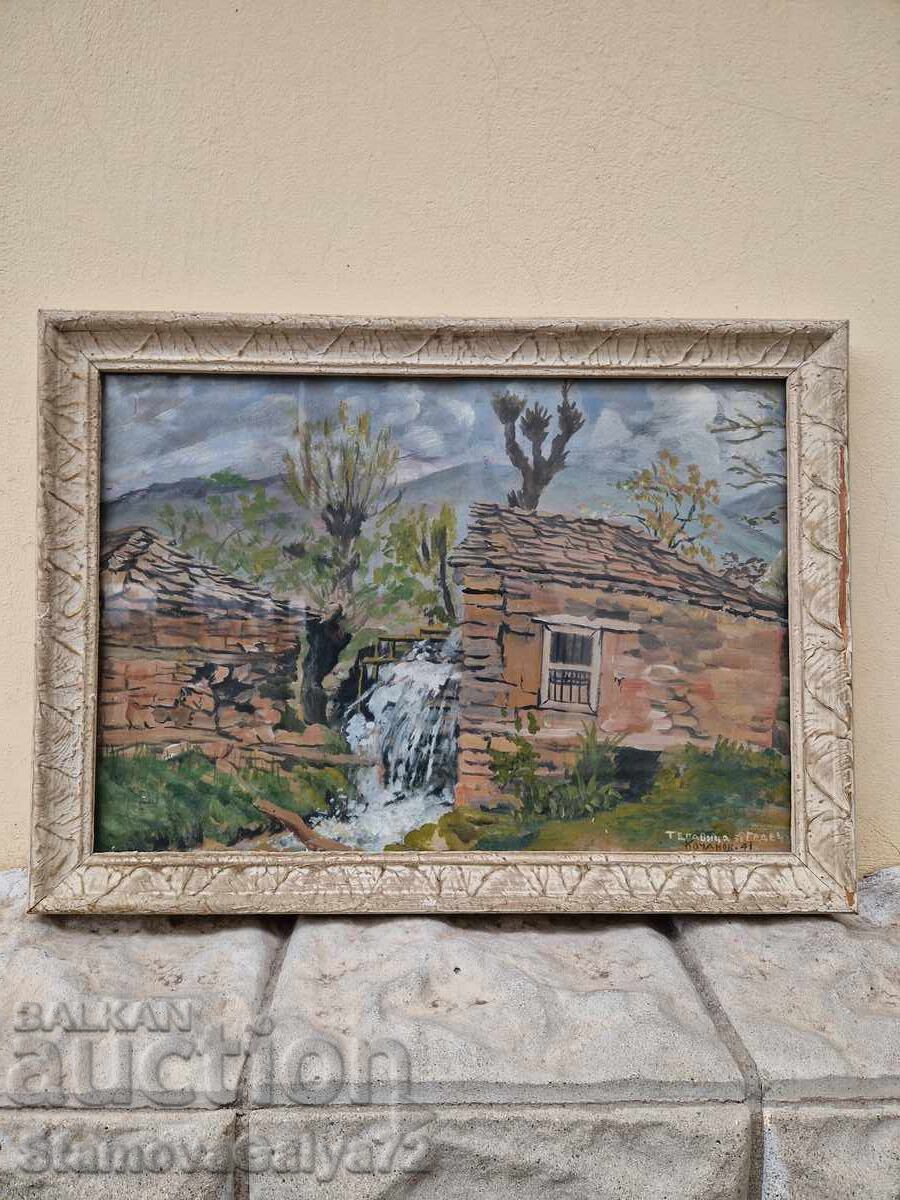 Παλιά όμορφη αντίκα πίνακας Βούλγαρος δημιουργός με τιμή € 89.00 | 174.07 BGN