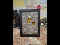 O minunată icoană din argint antic cu certificat