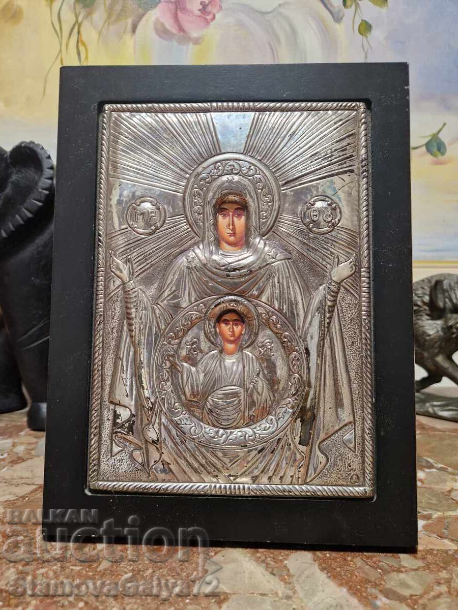 Excelentă icoană antică de argint cu certificat cu preț € 99.00 | 193.63 BGN