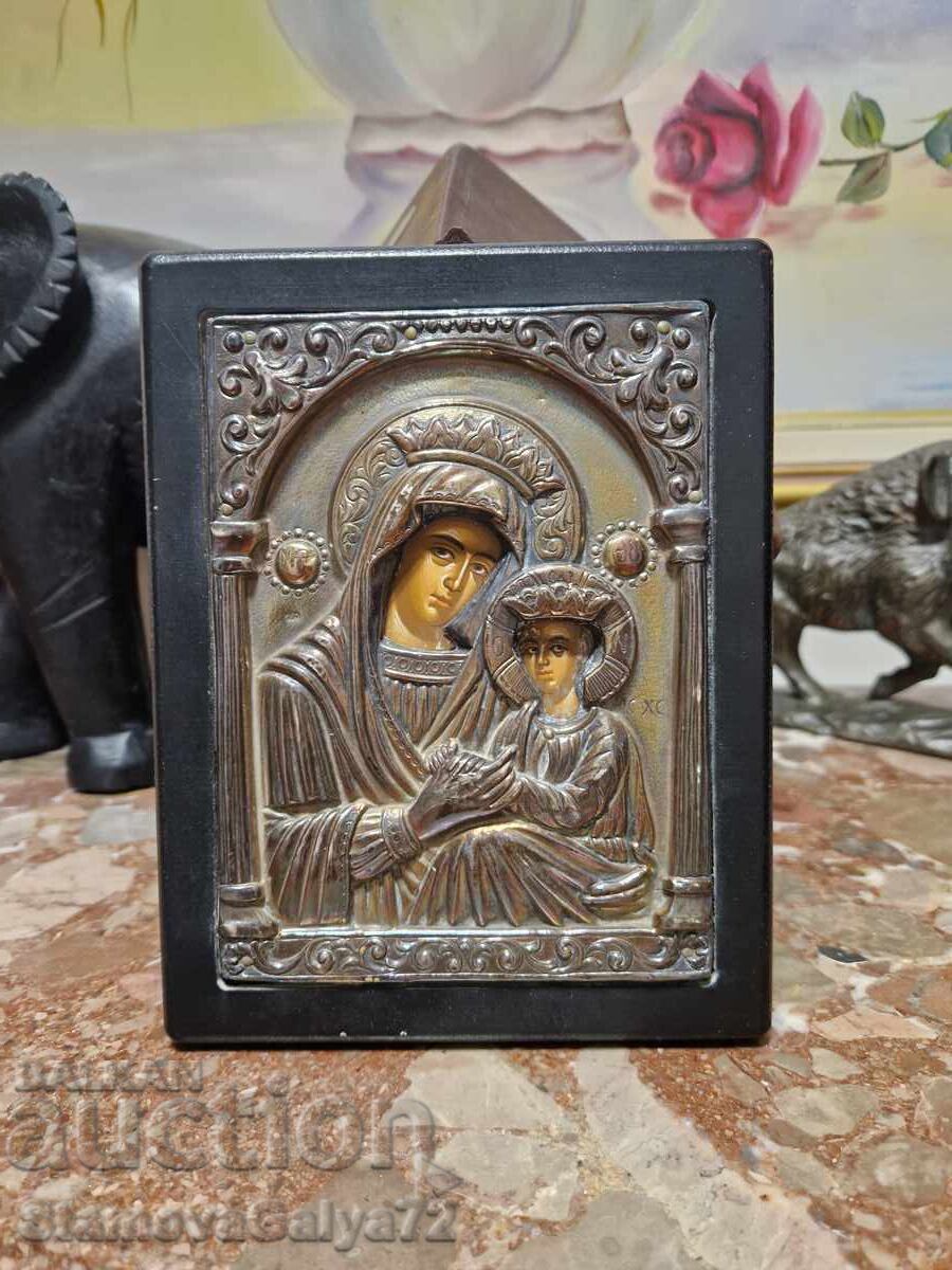 Μοναδική αντίκα ασημένια εικόνα με πιστοποιητικό