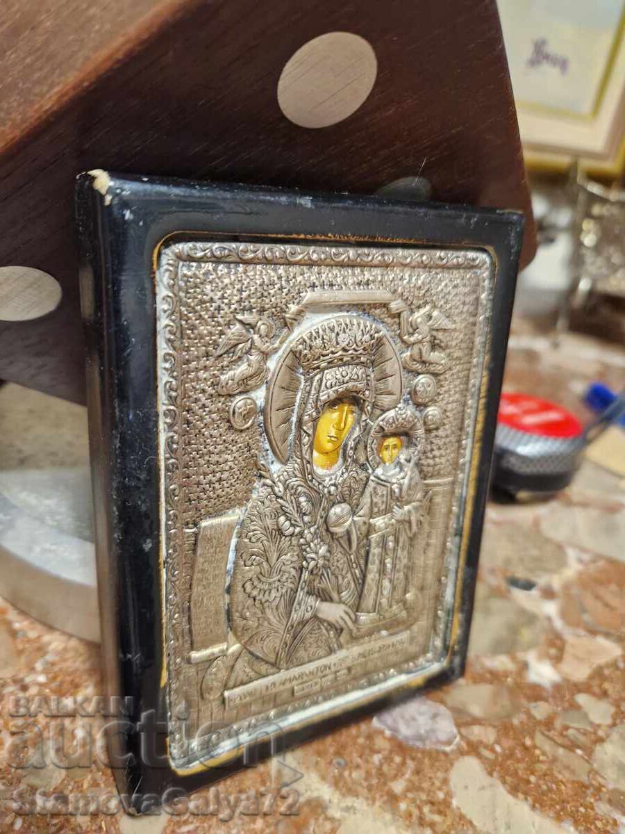 Μια υπέροχη αντίκα ασημένια εικόνα με πιστοποιητικό - 5