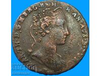 Olanda Austriacă 1 Liard 1745 1/2 Ord Maria Theresa