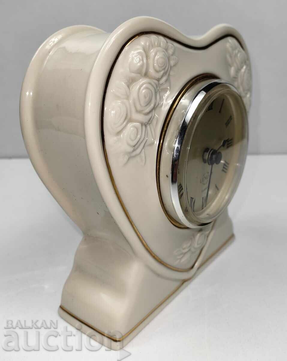 Παράδοση ΕΠΙΤΡΑΠΕΖΙΟ ΠΟΡΣΕΛΑΝΙΝΟ ΡΟΛΟΙ QUARTZ ΤΡΙΑΝΤΑΦΥΛΛΑ ΛΟΥΛΟΥΔΙΑ ΔΕΝ ΛΕΙΤΟΥΡΓΕΙ