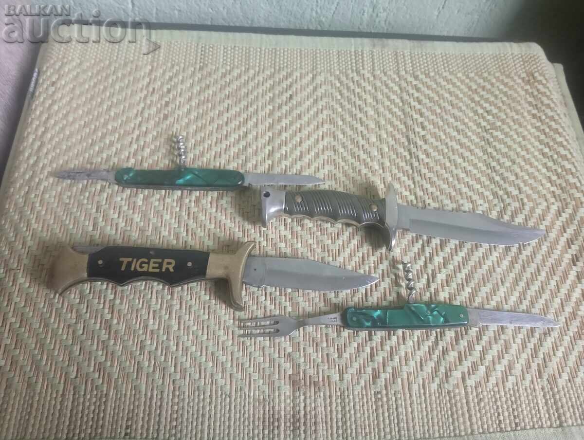 Livrarea Lot 4 buc. vechi briceaguri pliabile și cu lamă pentru restaurare