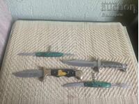 Lot 4 buc. vechi briceaguri pliabile și cu lamă pentru restaurare