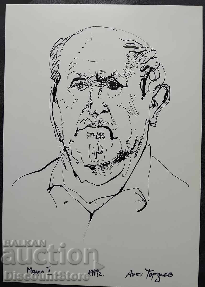 Drawing, ink/pen, Anton Terziev, 1999