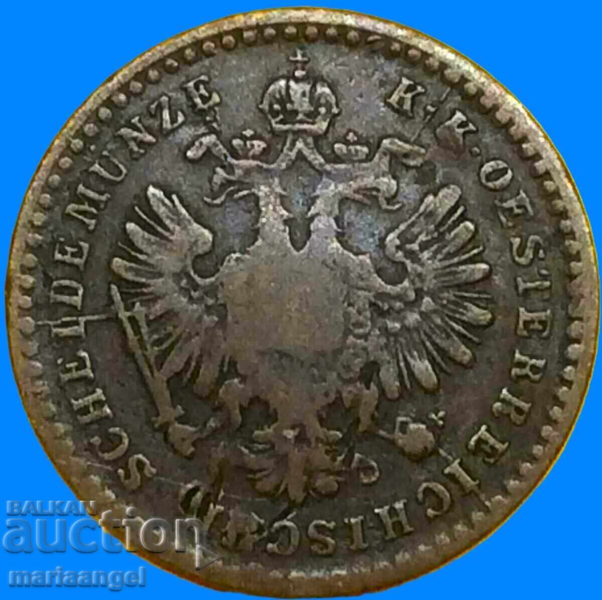 5/10 Kreuzer 1864 jumătate vândut Austria către Italia - RAR - 6