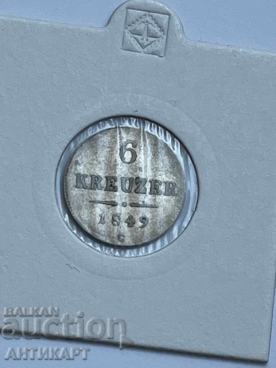 #2 ryadka srebŭrna moneta Avstriya 6 kroĭtsera 1849 C otlichna με τιμή € 12.00 | 23.47 BGN #2 ryadka srebŭrna moneta Avstriya 6 kroĭtsera 1849 C otlichna με τιμή € 12.00 | 23.47 BGN