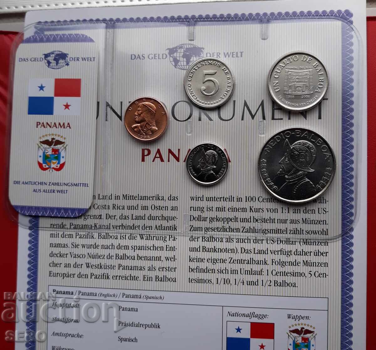 Panama-SET 1996-2008 from 5 coins