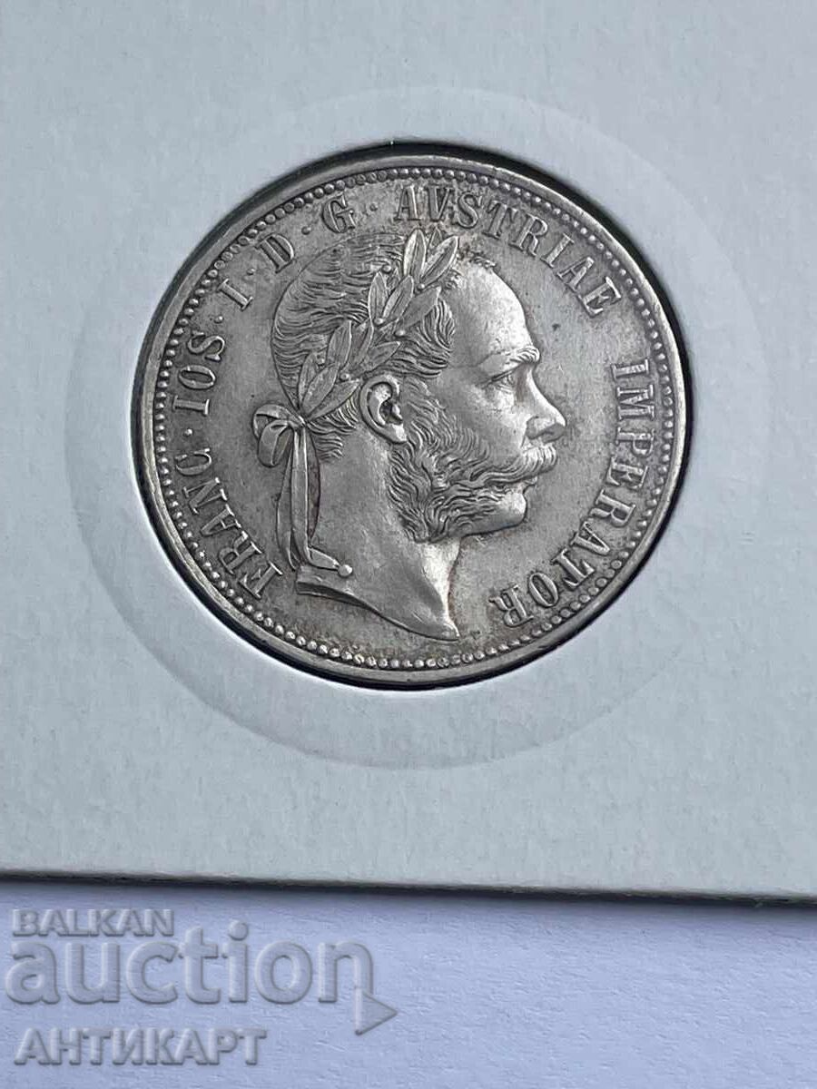 Rară monedă de argint Austria 1 florin 1886 excelentă cu preț € 35.00 | 68.45 BGN